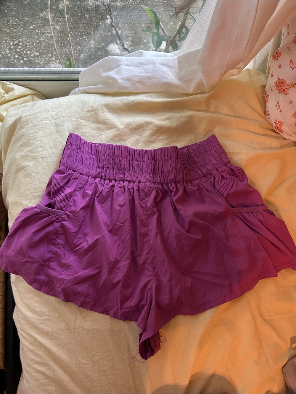 Free People Movement Get Your Flirt On Purple Magenta Shorts M
